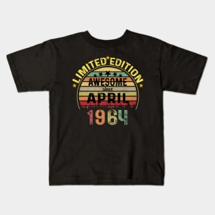 Born in April 1964 60 Years Old 60th Birthday Kids T-Shirt